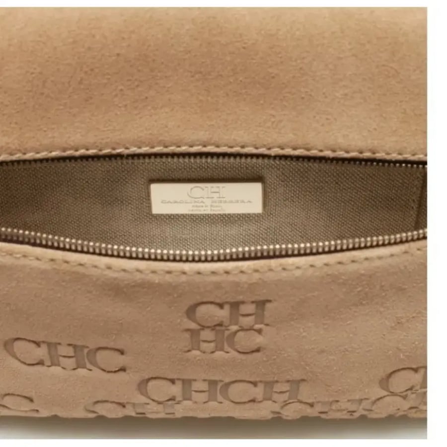 Carolina Herrera Crossbody Suede Leather Bag