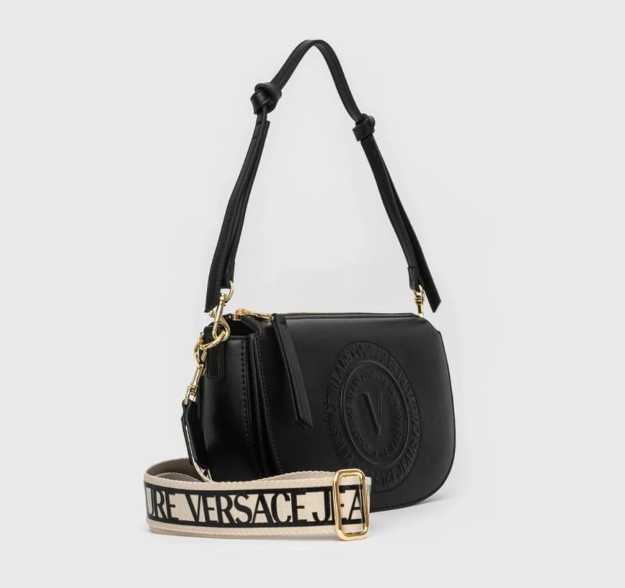 Versace Jeans Couture V Emblem Half Moon Medium Size Bag