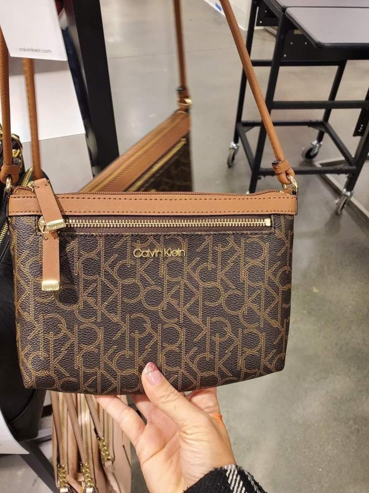 Calvin Klein Monogram Logo Crossbody Zip Bag