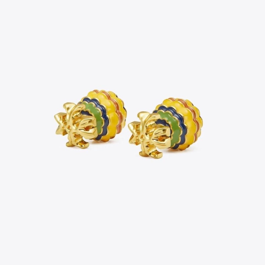 tory burch ROXANNE DOUBLE-STUD EARRING