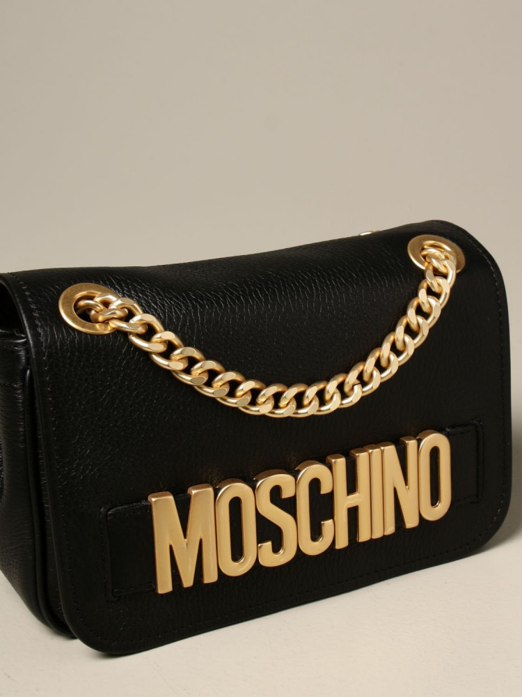 MOSCHINO SHOULDER BAG WITH LETTERING LOGO