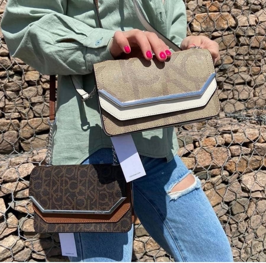 Calvin Klein Brown Signature Crossbody Bag