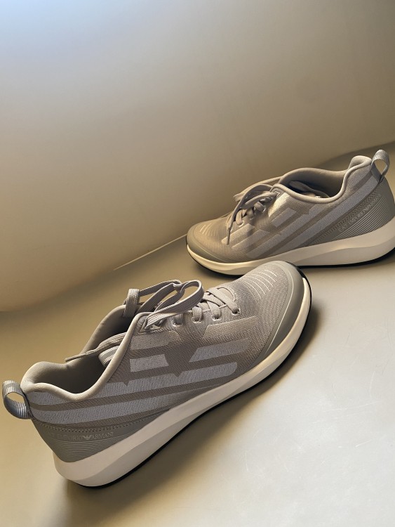 Emporio Armani Shoes in Light Gray Color