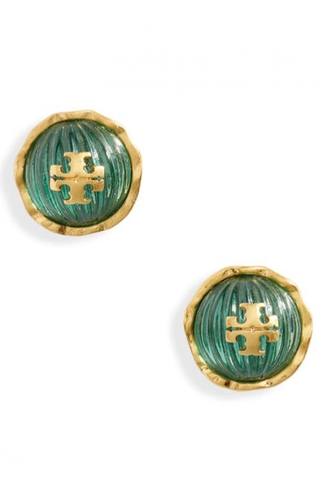 TB ROXANNE SEMIPRECIOUS CIRCLE-STUD EARRING
