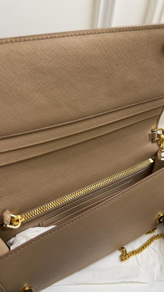Prada Wallet on Chain Nude Colour