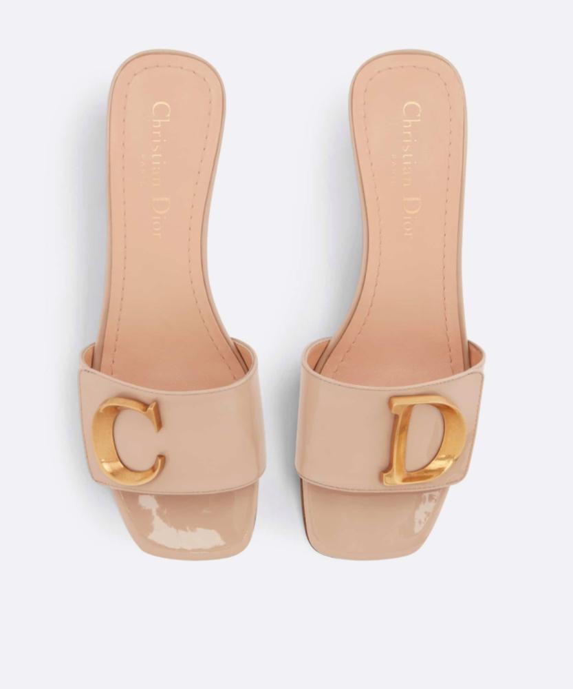 Dior C'est Dior Heeled Slide Nude Patent Calfskin