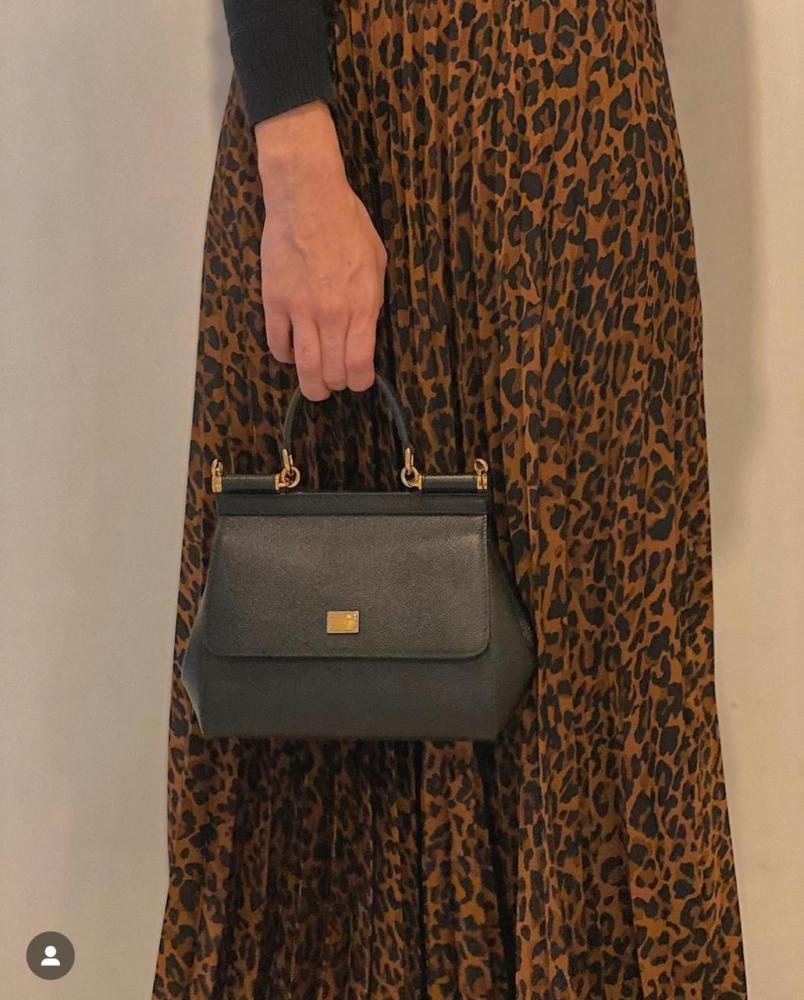 Dolce & Gabbana - Sicily Mini Black Leather Top-Handle Bag