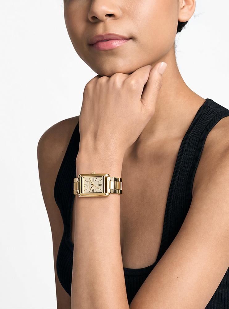 MICHAEL MICHAEL KORS MICRO GEORGIE GOLD-TONE WATCH