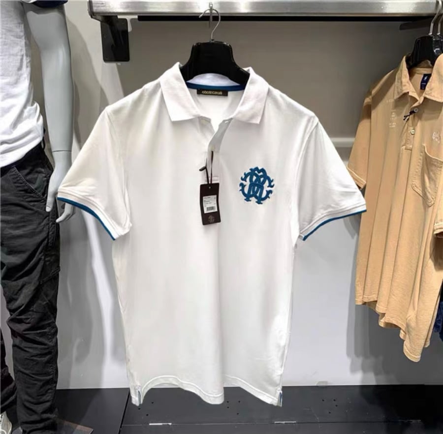 Roberto Cavalli Men Polo White T-shirt