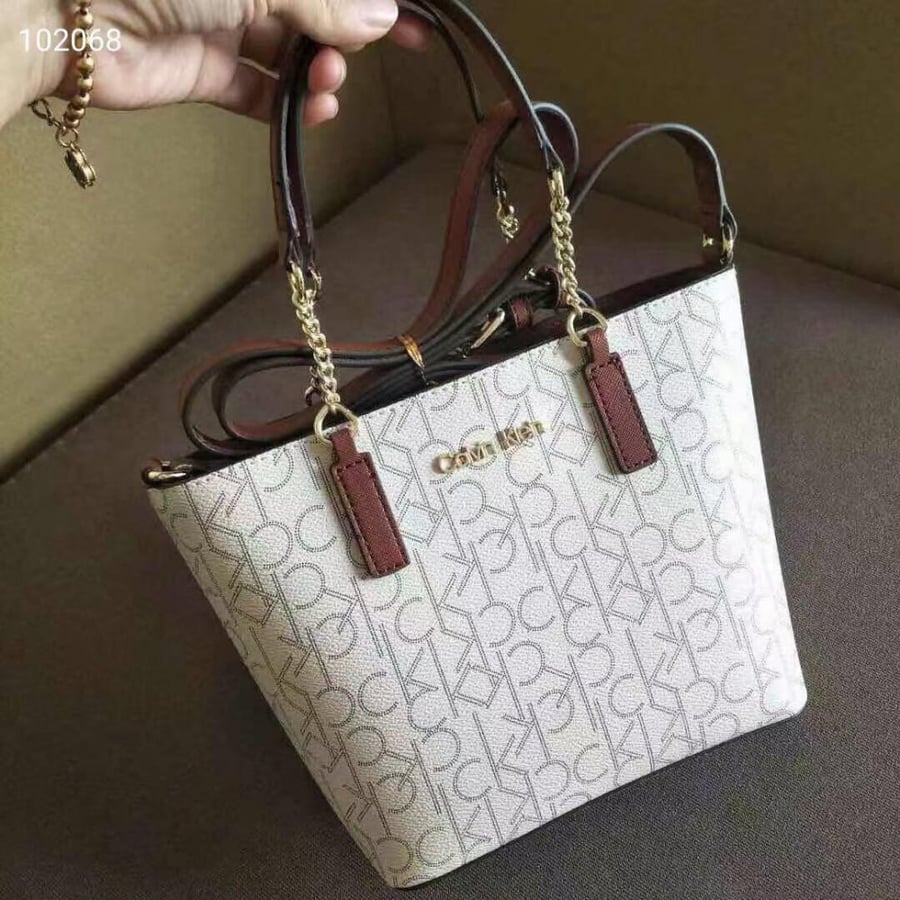 Calvin Klein Monogram Tote Bag Small