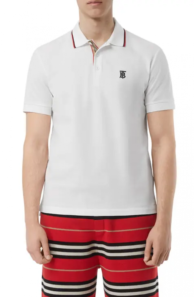 Burberry Polo Shirt For Men White Color