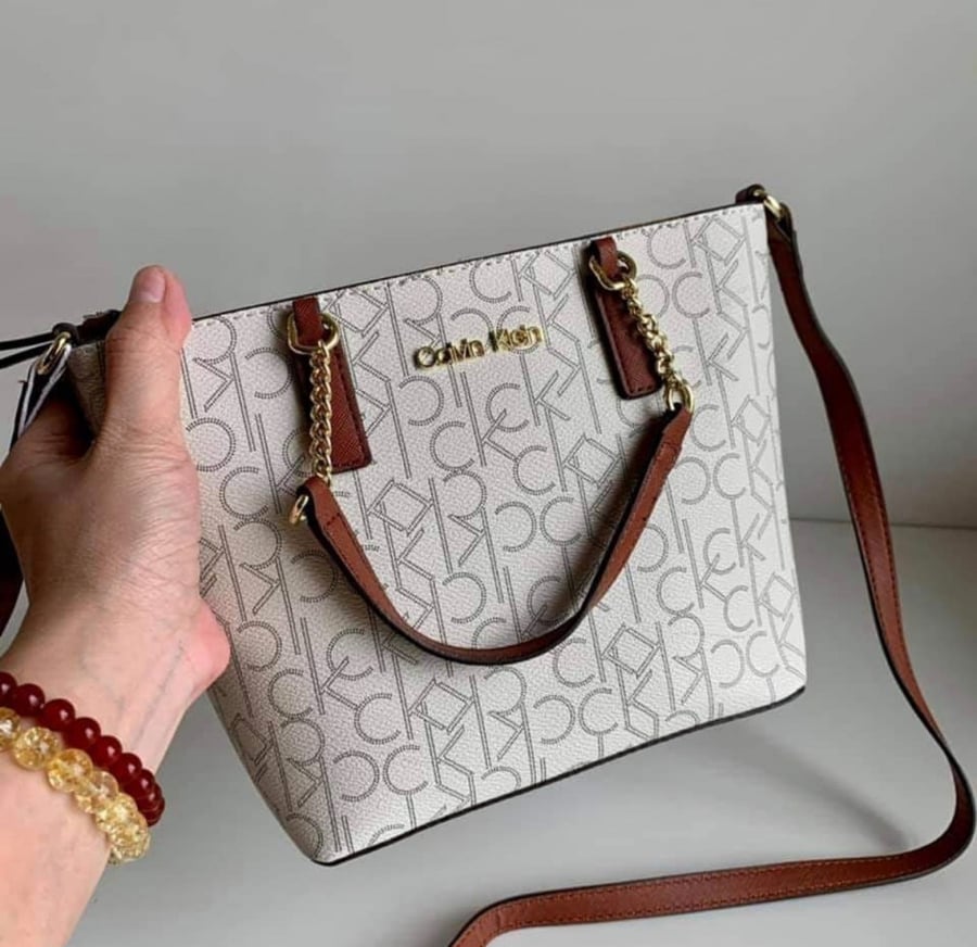 Calvin Klein Monogram Tote Bag Small