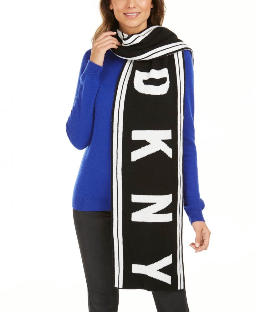 DKNY SCARF BLACK & WHITE