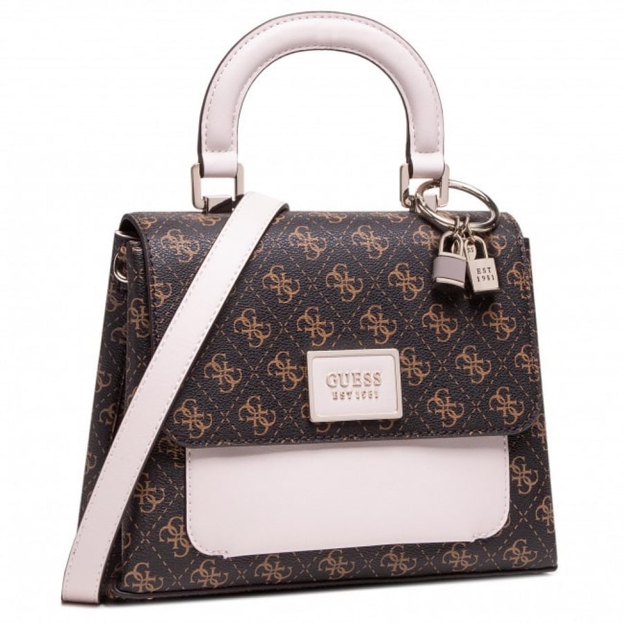 Guess Tyren Top Handle Logo-Print Crossbody