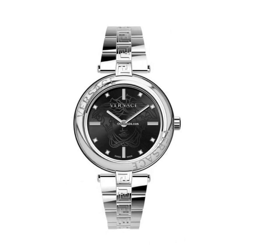 Versace New Lady black silver Stainless Steel Women's Watch