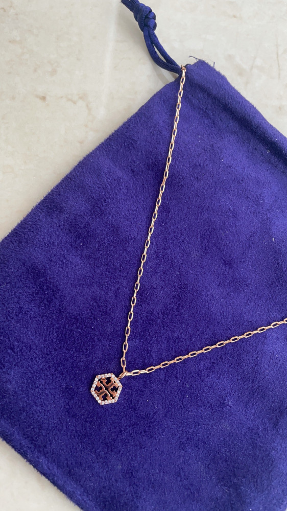 Tory Burch rose gold necklace