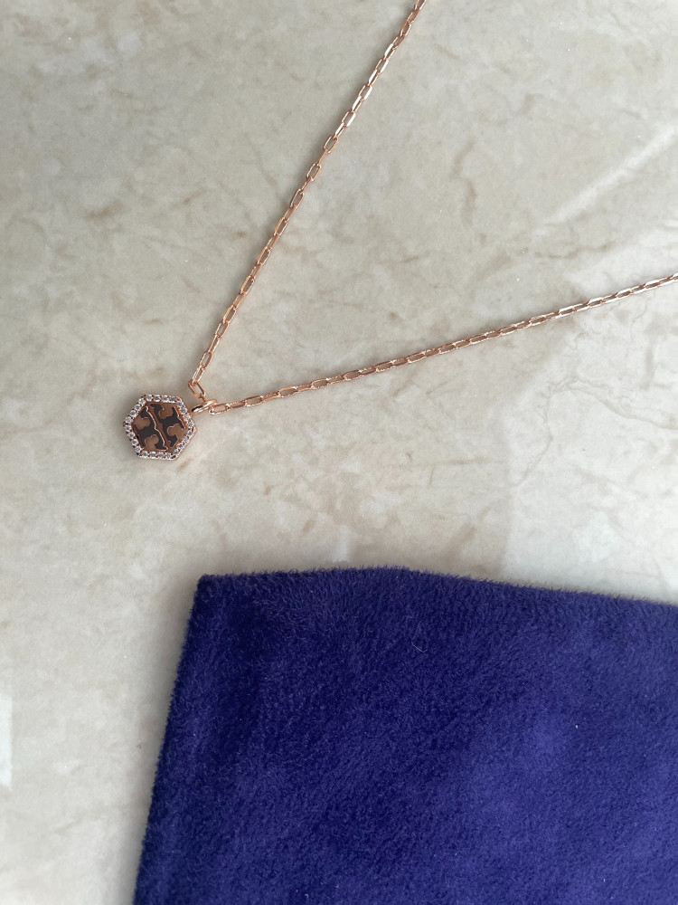 Tory Burch rose gold necklace