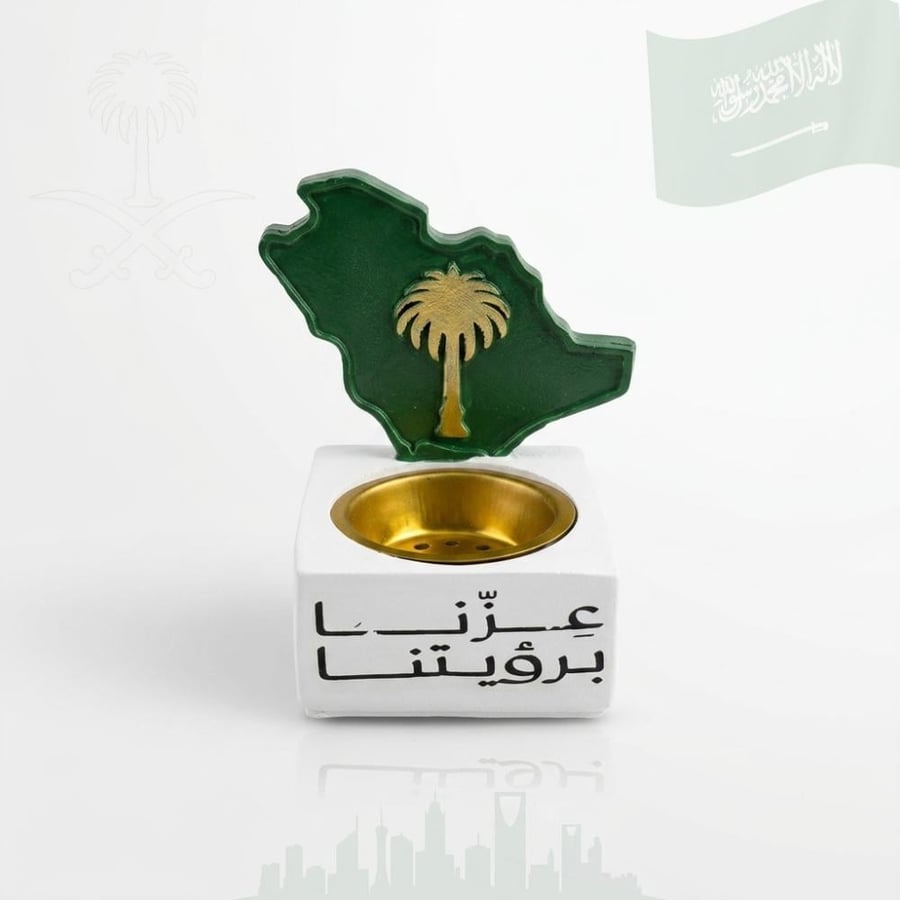 درزن (12 قطعة) مباخر ثيم اليوم الوطني السعودي- عزنا بطبعنا 96
