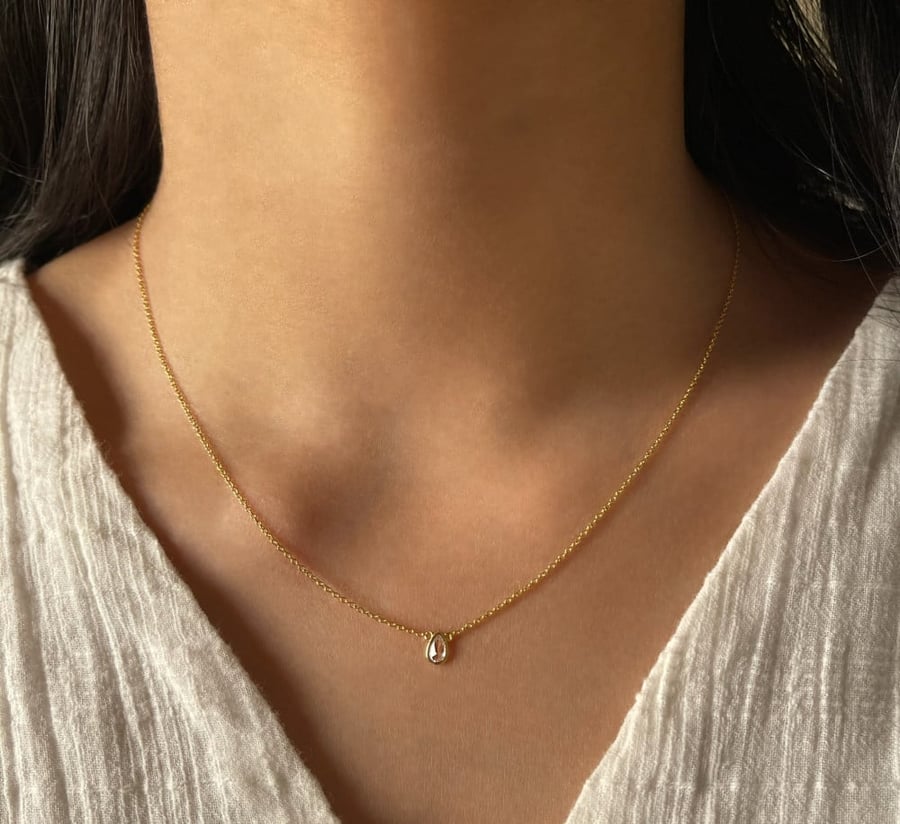 White TEAR necklace
