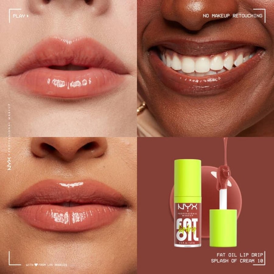 نيكس قلوس ملمع شفاه فات اويل دريب - 10 Splash of cream