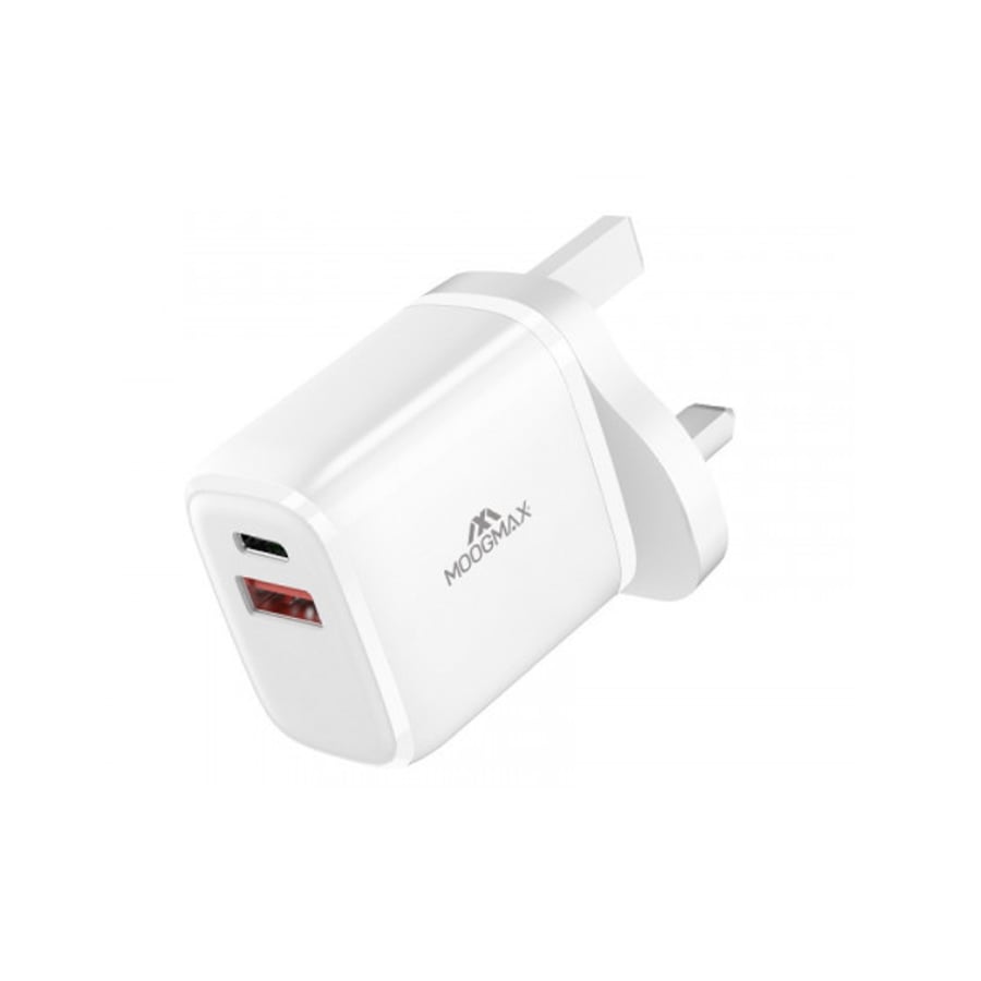 فيش جداري 20 واط شحن سريع منفذين PD +USB موج ماكس