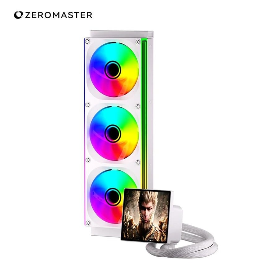 مبرد مائي بحجم mm360 بشاشة تفاعليه ومراوح RGB