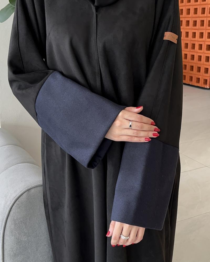 Black Jock sleeve abaya - Shamua fabric
