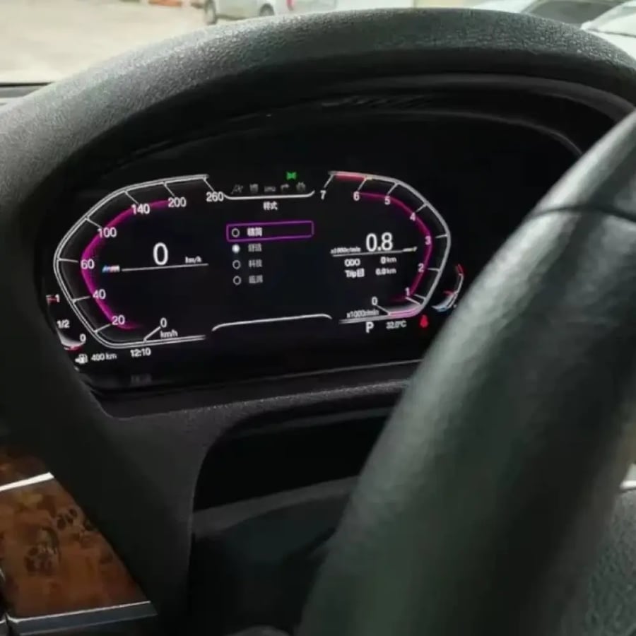 طقم عداد الطبلون الديجيتال الذكي (شاشة كاملة) بتصميم M Performance لسيارات بي إم دبليو BMW (فئات F10 و F01)