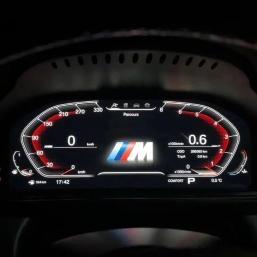 عداد الطبلون الديجيتال الذكي (شاشة كاملة) بتصميم M Performance لسيارات بي إم دبليو BMW (فئة F)