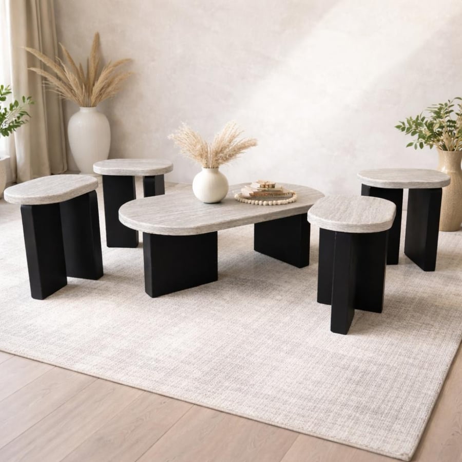 طقم طاولات مع 4 خدمة