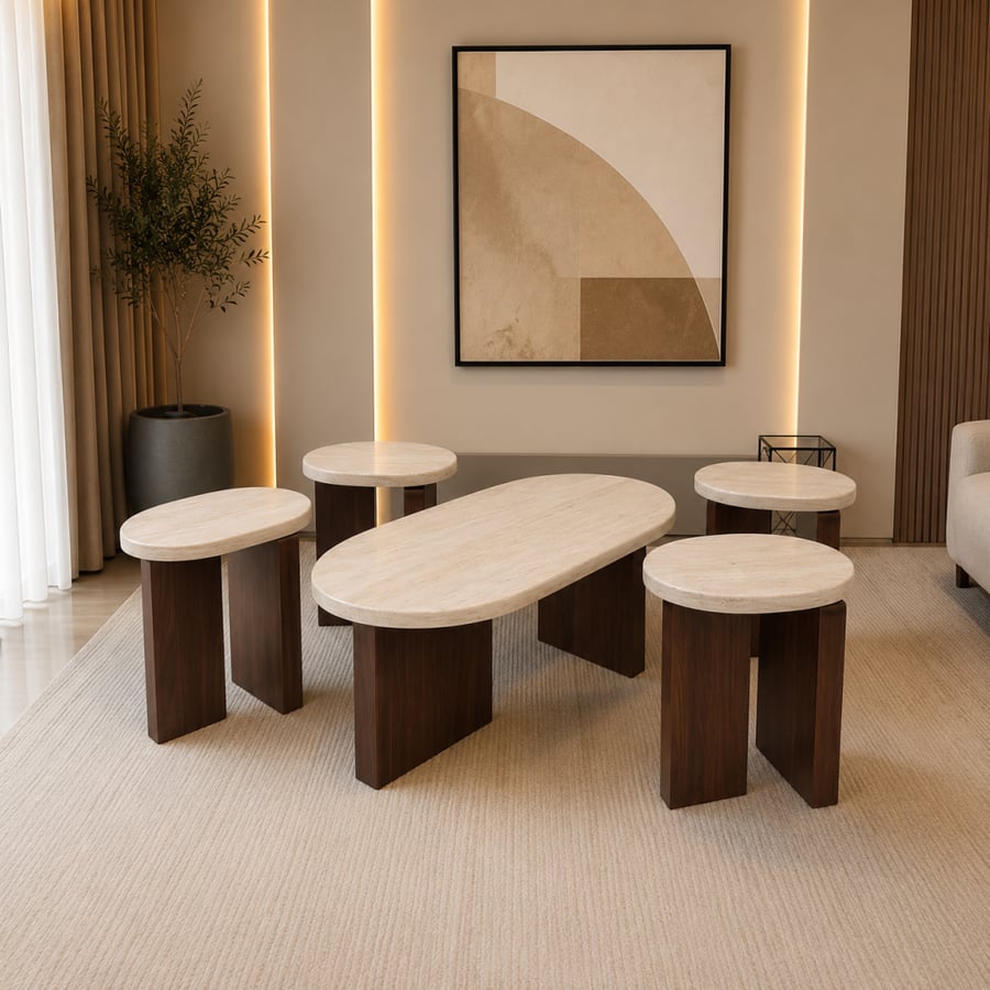 طقم طاولة مع  4 خدمة