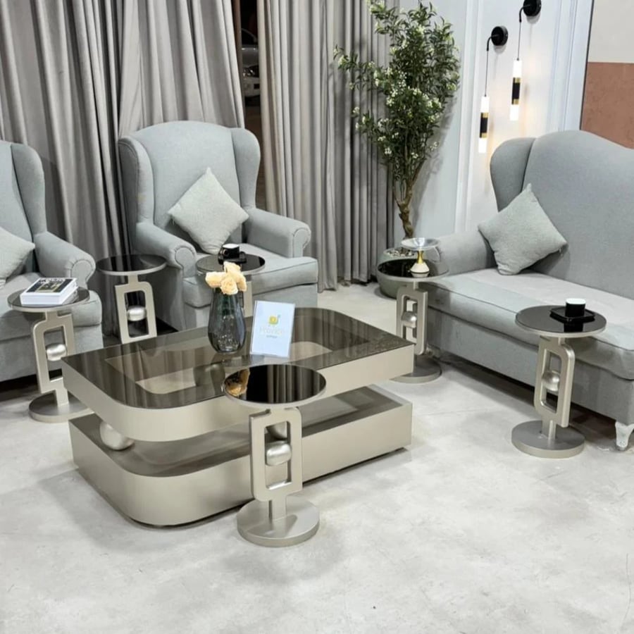 طقم طاولات مع 6 خدمة