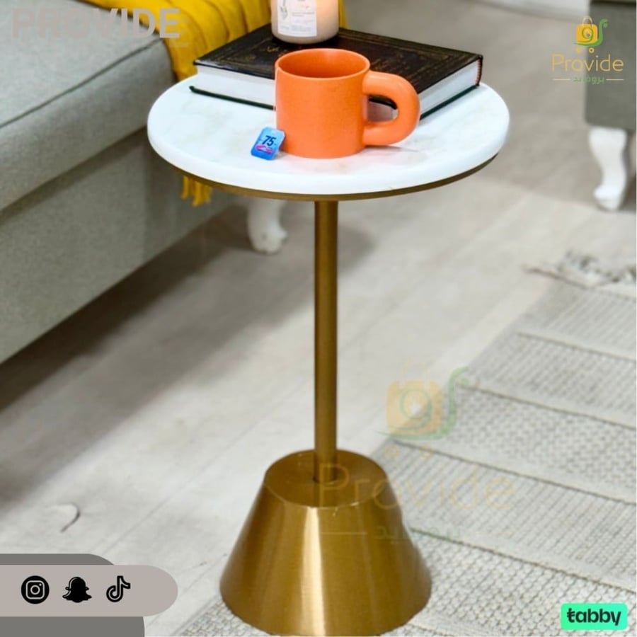 طاولة خدمة بقاعدة ذهبى gold