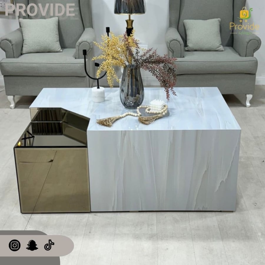 طاولة تقديم رخامية بتصميم عصري - إضافة فاخرة لمساحتك