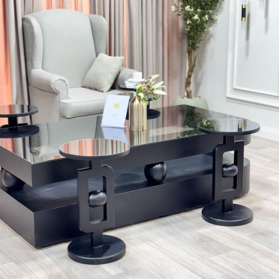 طقم طاولة مع 6 خدمة