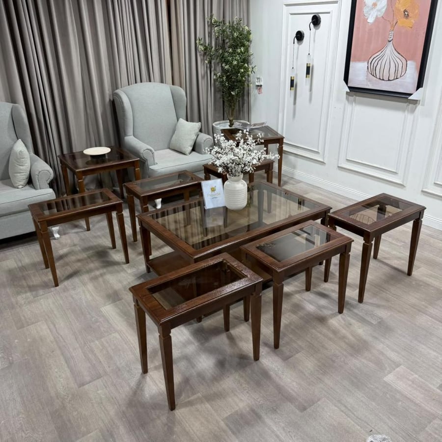 طقم طاولات مع 6 خدمة