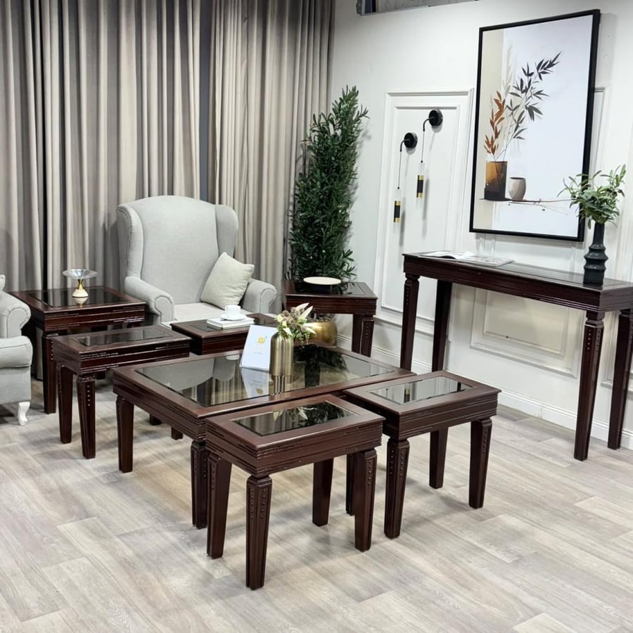 طقم طاولات مع 4 خدمة