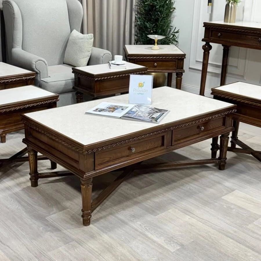 طقم طاولات مع 4 خدمة