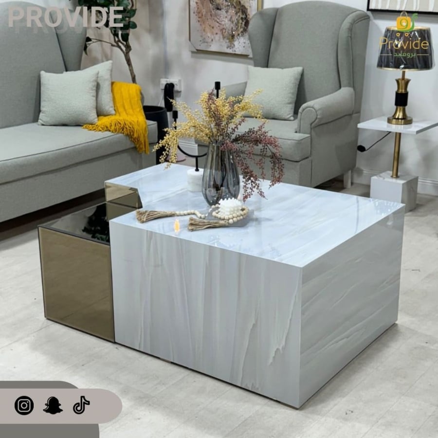 طاولة تقديم رخامية بتصميم عصري - إضافة فاخرة لمساحتك
