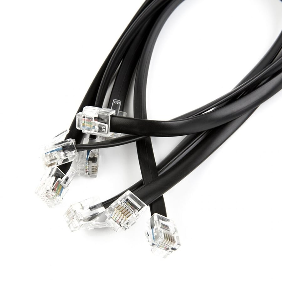 6P6C RJ25 cable-35cm(4-Pack)