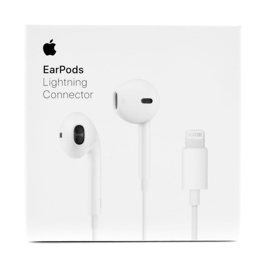Wired in-ear earphone Apple - Original Apple Lightning with built-in microphone, white