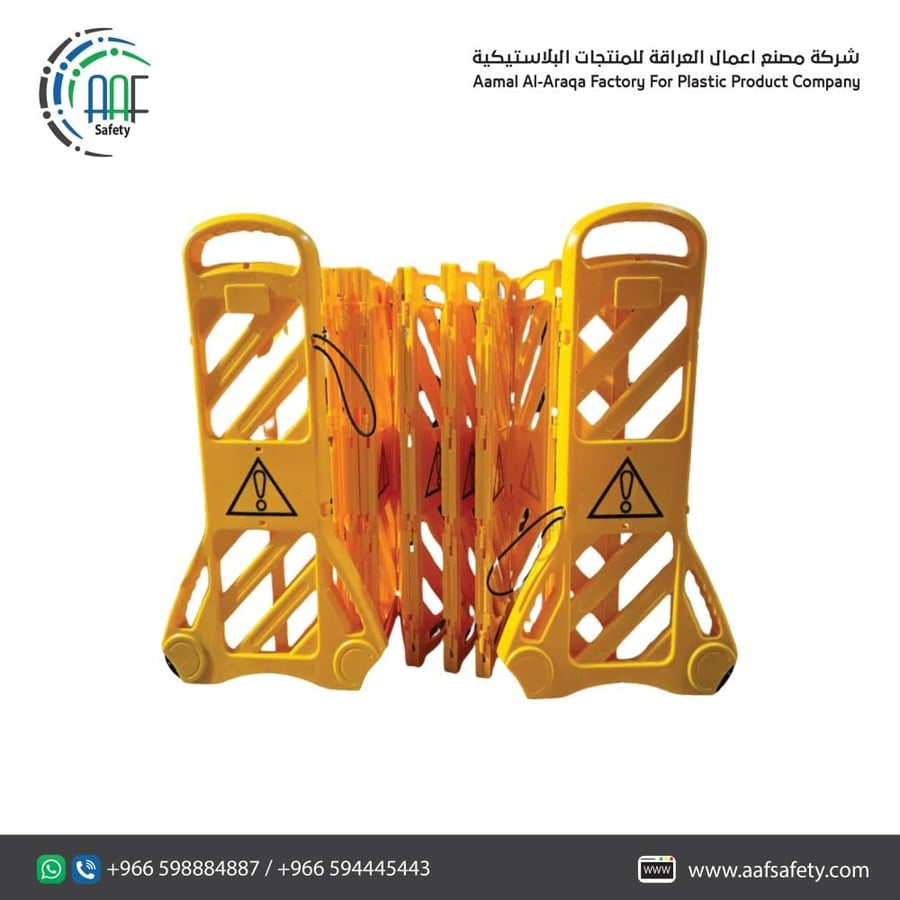 حاجز بلاستيك زجاج اصفر