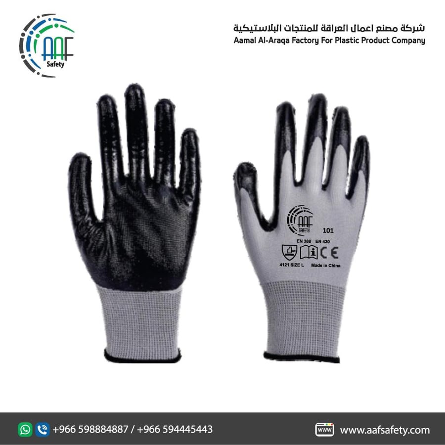 Safety Gloves (Black, white)