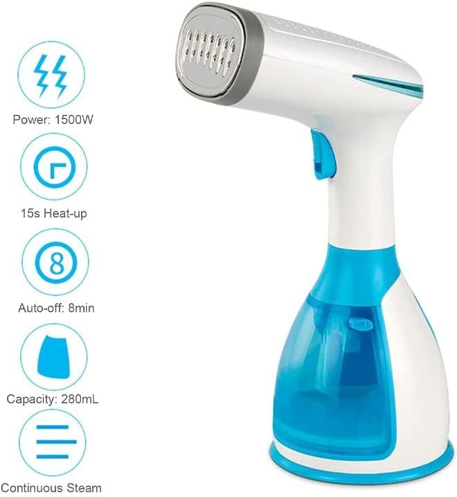 DLC - Handheld steam iron offer 1500 watts heats steam in 20 seconds - blue color