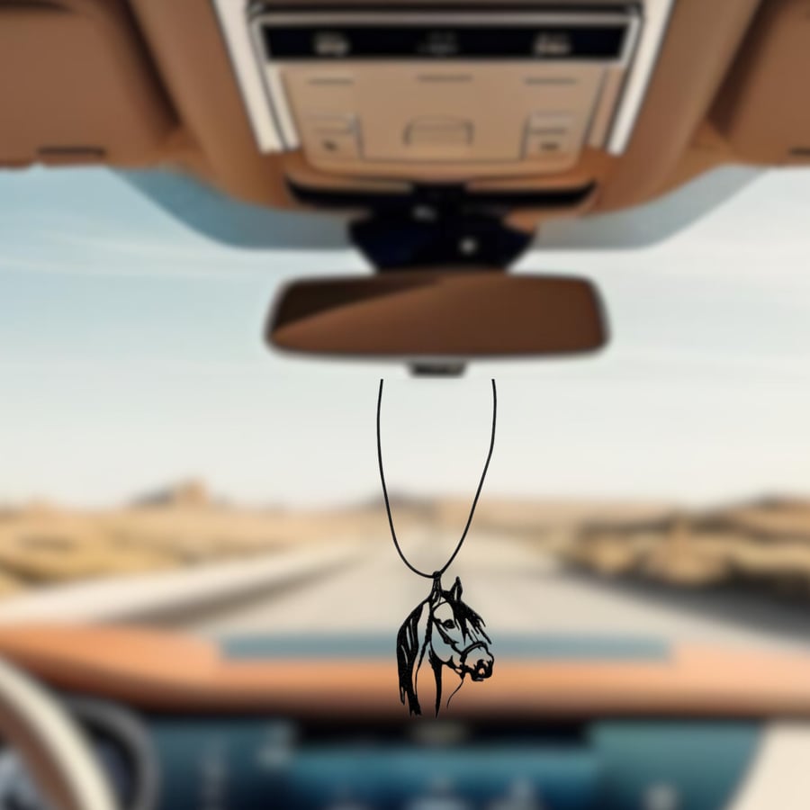 Car decoration with horse design