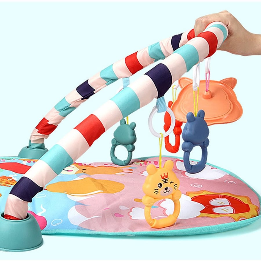 Children's rug equipped with toys