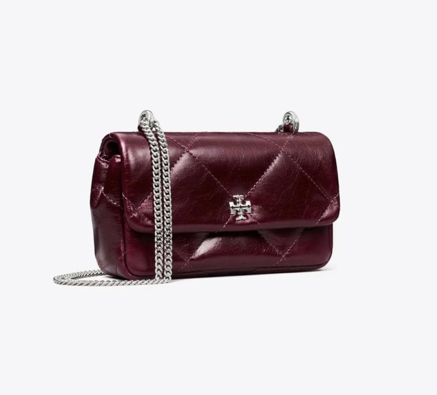 شنطه توري بورش KIRA DIAMOND QUILT DISTRESSED MINI FLAP BAG