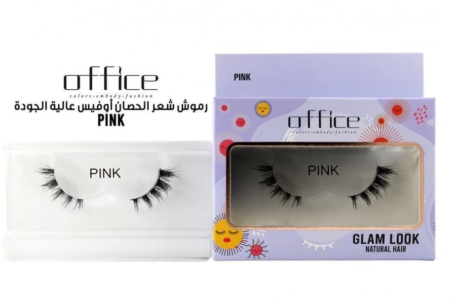 اوفيس جلام لوك رموش طبيعية - PINK