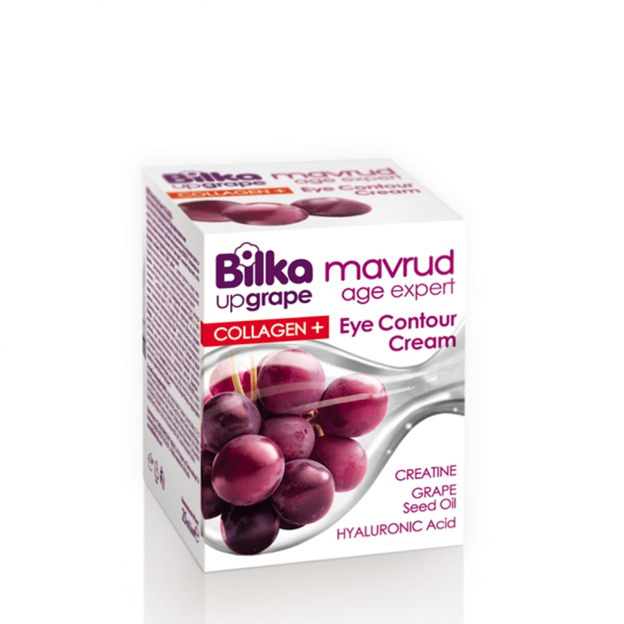Belka grape seed, non-greasy, collagen cream for moisturizing and treating puffiness under the eyes, enriched with hyaluronic acid - 25 ml