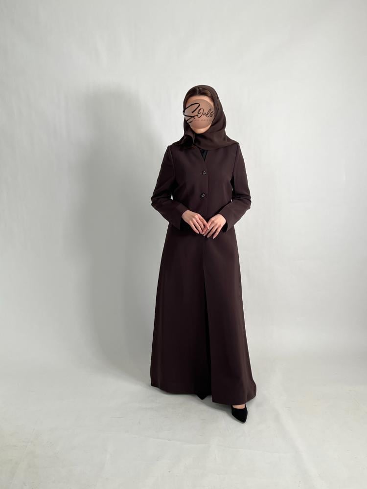 بليزر بأزرار أماميه بني